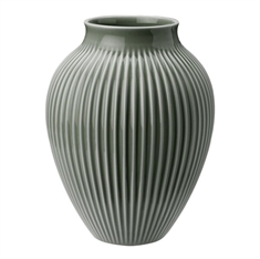 Knabstrup Vase - Ripple Mat Grøn - 27 cm
